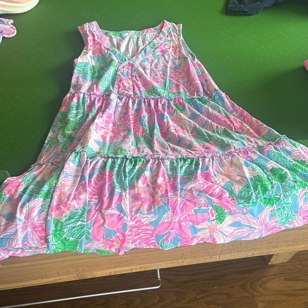 Lilly Pulitzer Pink and Green Floral Dress
